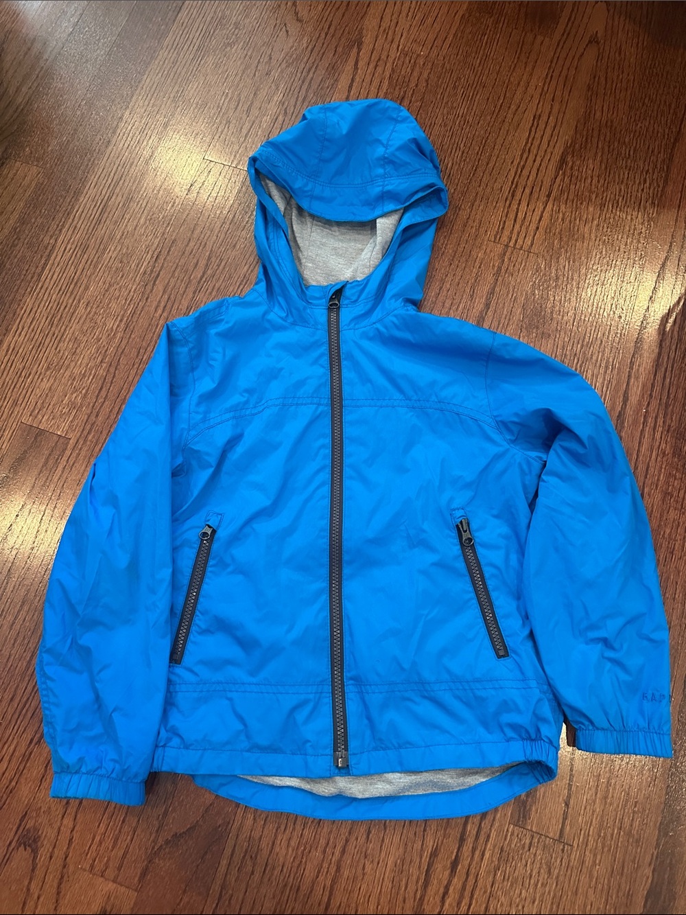 EUC GAP Blue Hooded Zip Jacket WITH ZIP POCKETS